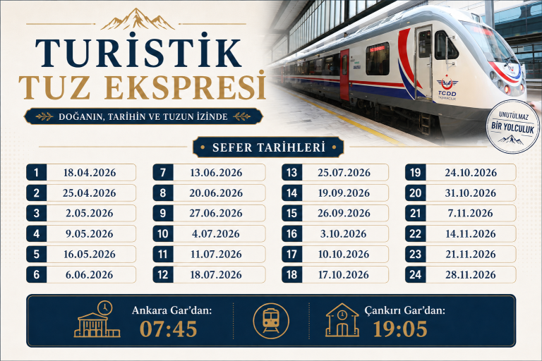 Turistik Tuz Treni Çankırı’yı keşfetmeye devam ediyor